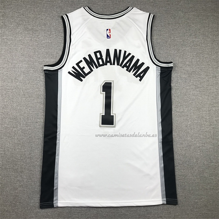 Camiseta San Antonio Spurs Victor Wembanyama NO 1 Association 2022-23 Blanco